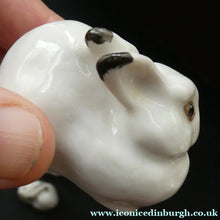 Load image into Gallery viewer, Vintage Lomonosov Soviet USSR Miniature Porcelain Group of White Rabbits
