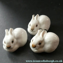 Load image into Gallery viewer, Vintage Lomonosov Soviet USSR Miniature Porcelain Group of White Rabbits
