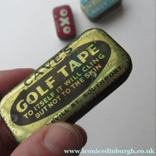 Load image into Gallery viewer, Three Vintage Advertising Tins: Players, Oxo and Cave's Golf Tape
