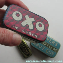 Load image into Gallery viewer, Three Vintage Advertising Tins: Players, Oxo and Cave's Golf Tape
