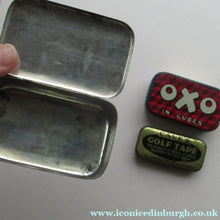 Load image into Gallery viewer, Three Vintage Advertising Tins: Players, Oxo and Cave's Golf Tape
