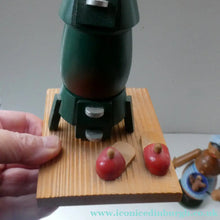 Load image into Gallery viewer, THREE Vintage German Erzgebirge Wooden Handmade Incense Smokers by Frank Beyer: Two Cooks and Kitchen Stove
