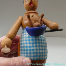 Load image into Gallery viewer, THREE Vintage German Erzgebirge Wooden Handmade Incense Smokers by Frank Beyer: Two Cooks and Kitchen Stove
