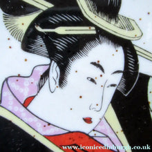 Load image into Gallery viewer, Three Japanese Stoneware Stoneware Plates. Geisha Girls
