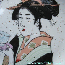 Load image into Gallery viewer, Three Japanese Stoneware Stoneware Plates. Geisha Girls
