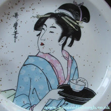 Load image into Gallery viewer, Three Japanese Stoneware Stoneware Plates. Geisha Girls
