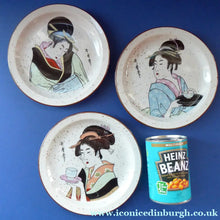Load image into Gallery viewer, Three Japanese Stoneware Stoneware Plates. Geisha Girls
