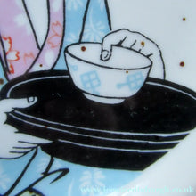 Load image into Gallery viewer, Three Japanese Stoneware Stoneware Plates. Geisha Girls
