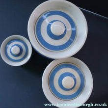 Load image into Gallery viewer, THREE Vintage TG Green CORNISHWARE Lidded Storage Jars. No Lettering
