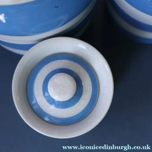 Load image into Gallery viewer, THREE Vintage TG Green CORNISHWARE Lidded Storage Jars. No Lettering
