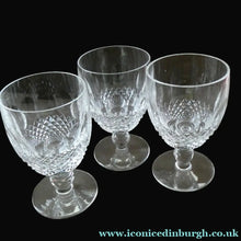 Load image into Gallery viewer, THREE Vintage Waterford Crystal COLLEEN (Short Stem Cut) Water Goblets / G&amp;T Glasses - VINTAGE CRYSTAL GLASSES
