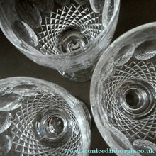Load image into Gallery viewer, THREE Vintage Waterford Crystal COLLEEN (Short Stem Cut) Water Goblets / G&amp;T Glasses - VINTAGE CRYSTAL GLASSES
