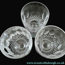 Load image into Gallery viewer, THREE Vintage Waterford Crystal COLLEEN (Short Stem Cut) Water Goblets / G&amp;T Glasses - VINTAGE CRYSTAL GLASSES
