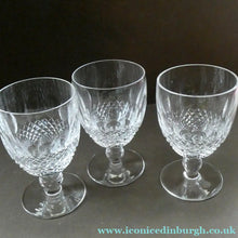 Load image into Gallery viewer, THREE Vintage Waterford Crystal COLLEEN (Short Stem Cut) Water Goblets / G&amp;T Glasses - VINTAGE CRYSTAL GLASSES
