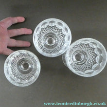 Load image into Gallery viewer, THREE Vintage Waterford Crystal COLLEEN (Short Stem Cut) Water Goblets / G&amp;T Glasses - VINTAGE CRYSTAL GLASSES
