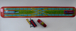 Rakodo Vonat. Hungarian Wind Up Tin Plate Toy Train