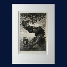 Load image into Gallery viewer, French Art: James TISSOT (1836 - 1902). The Hammock or Le Hamac (1880). Etching and Drypoint. Framed
