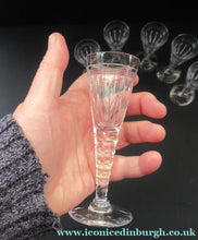 Load image into Gallery viewer, Vintage Stuart Crystal Oleta Pattern Liqueur Glasses Set of Six
