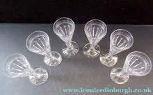 Load image into Gallery viewer, Vintage Stuart Crystal Oleta Pattern Liqueur Glasses Set of Six
