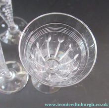 Load image into Gallery viewer, Vintage Stuart Crystal Oleta Pattern Liqueur Glasses Set of Six
