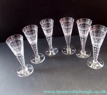 Load image into Gallery viewer, Vintage Stuart Crystal Oleta Pattern Liqueur Glasses Set of Six
