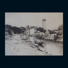 Load image into Gallery viewer, Rare Signed ETCHING by Percival Gaskell (1868 - 1934). View on the Torcello Island, Venice; c 1921
