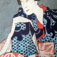 Load image into Gallery viewer, Antique Edo Period Japanese Woodblock Print with Geisha Serving Tea
