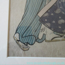 Load image into Gallery viewer, Antique Traditional 19th Century Japanese Print with Geishas FRAMED
