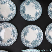 Load image into Gallery viewer, TWELVE Antique BISHOP &amp; STONIER Miniature Child's Nursery Ashley Pattern Plates;  c 1880. Two Sets of Six
