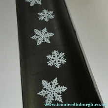 Load image into Gallery viewer, Two Pyrex Dishes. No Lids. Black Oblong. Pink Oval. Snowflake Pattern
