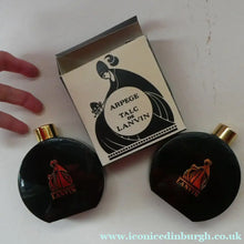 Load image into Gallery viewer, Two 1960s LANVIN Stylish Perfumed Talucum Powder Bottles
