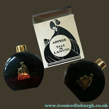 Load image into Gallery viewer, Two 1960s LANVIN Stylish Perfumed Talucum Powder Bottles
