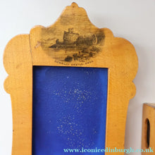 Load image into Gallery viewer, TWO Antique 19th Century MAUCHLINE Ware Pieces. Small Table Top Picture Frame &amp; Matchbook Cover
