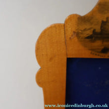 Load image into Gallery viewer, TWO Antique 19th Century MAUCHLINE Ware Pieces. Small Table Top Picture Frame &amp; Matchbook Cover

