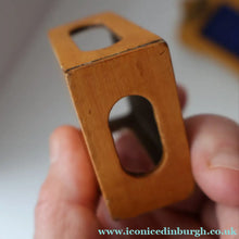Load image into Gallery viewer, TWO Antique 19th Century MAUCHLINE Ware Pieces. Small Table Top Picture Frame &amp; Matchbook Cover
