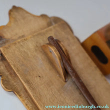 Load image into Gallery viewer, TWO Antique 19th Century MAUCHLINE Ware Pieces. Small Table Top Picture Frame &amp; Matchbook Cover
