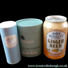Load image into Gallery viewer, Two Cardboard Boxes of Vintage ELIZABETH ARDEN Blue Grass Talcum Powder
