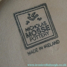 Load image into Gallery viewer, TWO Large Irish Ceramic Mugs by Nicholas Mosse. Spongeware Iris and Clementis Designs
