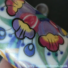Load image into Gallery viewer, 1930s Truda Carter Poole Pottery Sugar Shaker and Round Pot  Fuchsia Pattern

