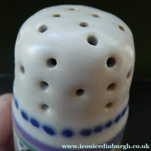 Load image into Gallery viewer, 1930s Truda Carter Poole Pottery Sugar Shaker and Round Pot  Fuchsia Pattern
