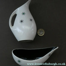 Load image into Gallery viewer, TWO PIECES. Vintage 1950s Wade Shooting Stars Pattern Ceramic Dishes
