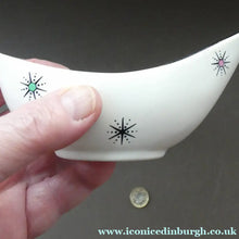 Load image into Gallery viewer, TWO PIECES. Vintage 1950s Wade Shooting Stars Pattern Ceramic Dishes
