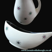 Load image into Gallery viewer, TWO PIECES. Vintage 1950s Wade Shooting Stars Pattern Ceramic Dishes
