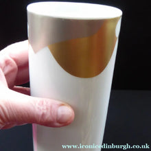 Load image into Gallery viewer, Two Vintage ROSENTHAL Studio Linie Porcelain Vases. Large and Small MATCHING PAIR with Gold and Silver Bird Abstract Design
