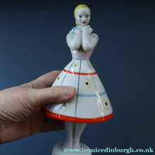 Load image into Gallery viewer, UKRAINE POTTERY. Vintage 1950s Figurine of a Girl. Baranivka Porcelain Factory
