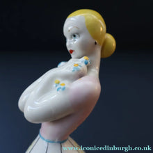 Load image into Gallery viewer, UKRAINE POTTERY. Vintage 1950s Figurine of a Girl. Baranivka Porcelain Factory
