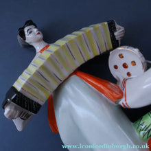 Load image into Gallery viewer, UKRAINE POTTERY. Vintage 1960s Figurine Cossacks Dancing and Playing Musical Instruments

