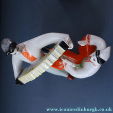 Load image into Gallery viewer, UKRAINE POTTERY. Vintage 1960s Figurine Cossacks Dancing and Playing Musical Instruments

