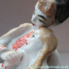 Load image into Gallery viewer, Large 1950s UKRAINIAN Porcelain Figurine (Kiev Pottery). Entitled the Lovers
