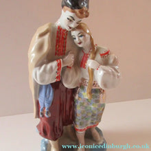 Load image into Gallery viewer, Large 1950s UKRAINIAN Porcelain Figurine (Kiev Pottery). Entitled the Lovers
